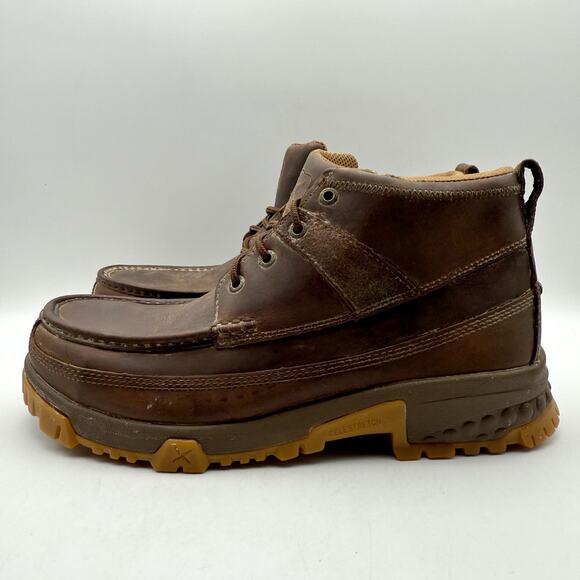 Twisted X Mens Work MXCC004 Composite Toe Boots US 9.5 Wide Brown Leather GUC - Picture 8 of 15